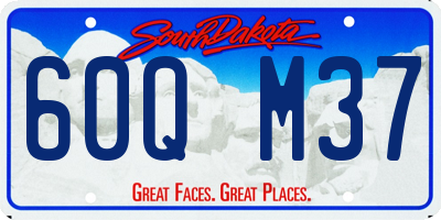 SD license plate 60QM37
