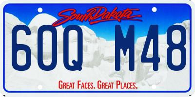 SD license plate 60QM48