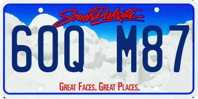 SD license plate 60QM87