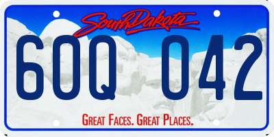 SD license plate 60QO42