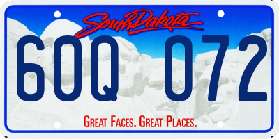 SD license plate 60QO72