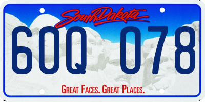 SD license plate 60QO78