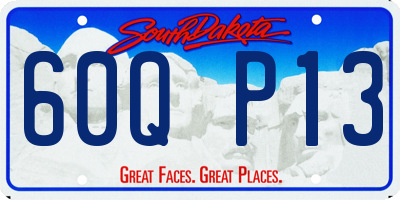SD license plate 60QP13