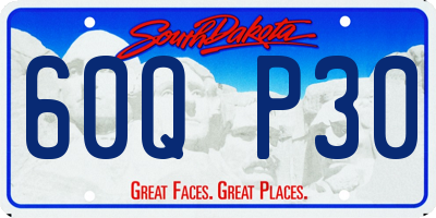 SD license plate 60QP30