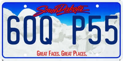 SD license plate 60QP55