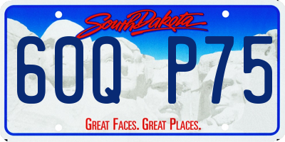 SD license plate 60QP75