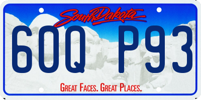 SD license plate 60QP93