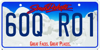 SD license plate 60QR01