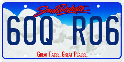 SD license plate 60QR06