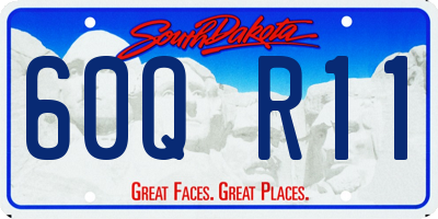 SD license plate 60QR11