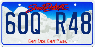 SD license plate 60QR48