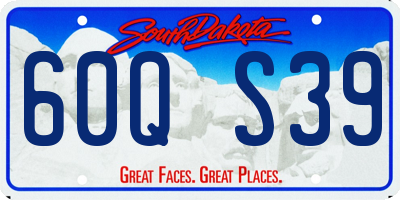 SD license plate 60QS39
