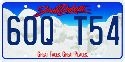 SD license plate 60QT54