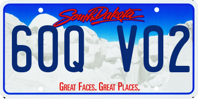 SD license plate 60QV02