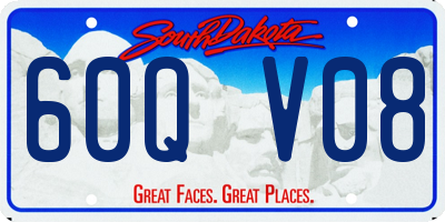 SD license plate 60QV08