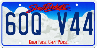 SD license plate 60QV44