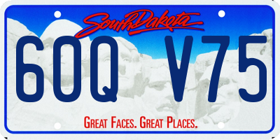 SD license plate 60QV75