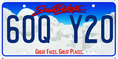 SD license plate 60QY20