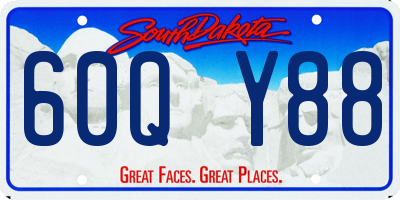 SD license plate 60QY88