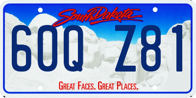 SD license plate 60QZ81