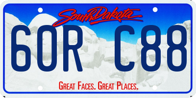 SD license plate 60RC88