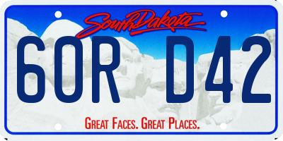 SD license plate 60RD42