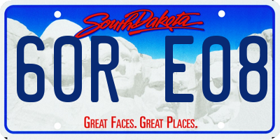 SD license plate 60RE08