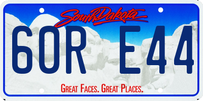 SD license plate 60RE44