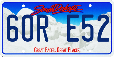 SD license plate 60RE52