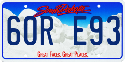 SD license plate 60RE93