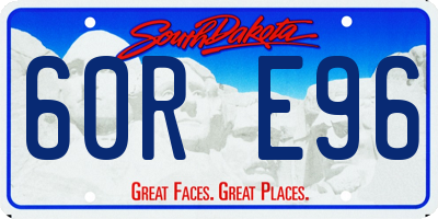 SD license plate 60RE96