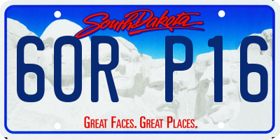 SD license plate 60RP16