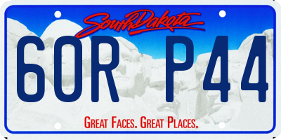 SD license plate 60RP44