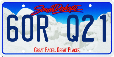 SD license plate 60RQ21