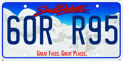 SD license plate 60RR95