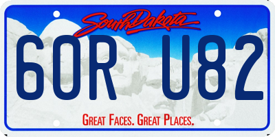 SD license plate 60RU82