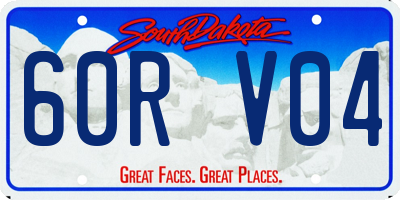 SD license plate 60RV04