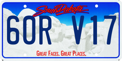 SD license plate 60RV17