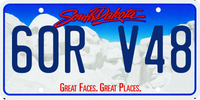 SD license plate 60RV48