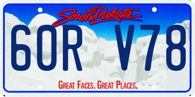 SD license plate 60RV78