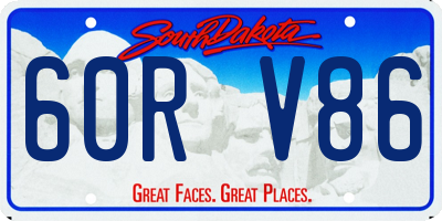 SD license plate 60RV86