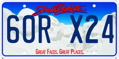 SD license plate 60RX24