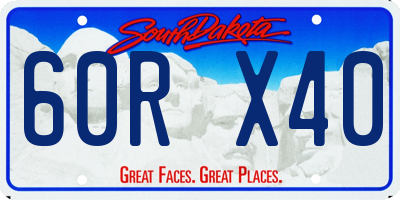SD license plate 60RX40
