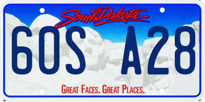 SD license plate 60SA28