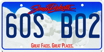 SD license plate 60SB02