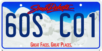 SD license plate 60SC01