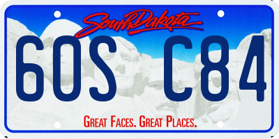 SD license plate 60SC84