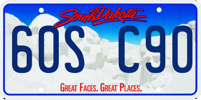 SD license plate 60SC90