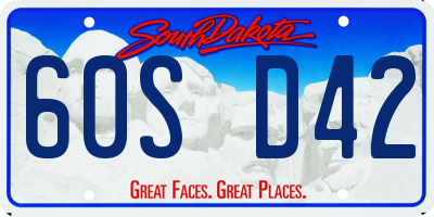 SD license plate 60SD42