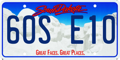 SD license plate 60SE10